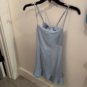 Aubrey Ruffle Dress in light blue from Lucy in the Sky